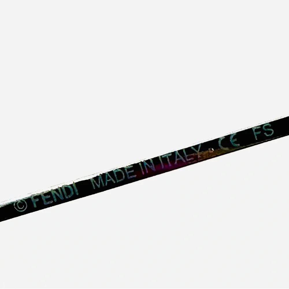 NEW! Unisex Fendi FF0329 Stainless Steel Rounded Geometric Eyeglasses